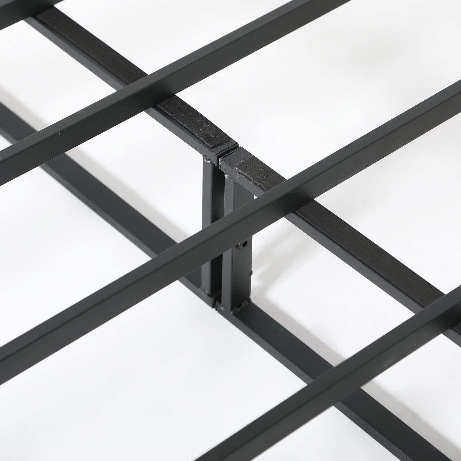 imageNovilla Box Spring for Queen Bed 4Inch Metal Queen Box Spring Supports for All Types of MattressExtraStrong Support ampamp NonSlip No Noise Easy AssemblyFull