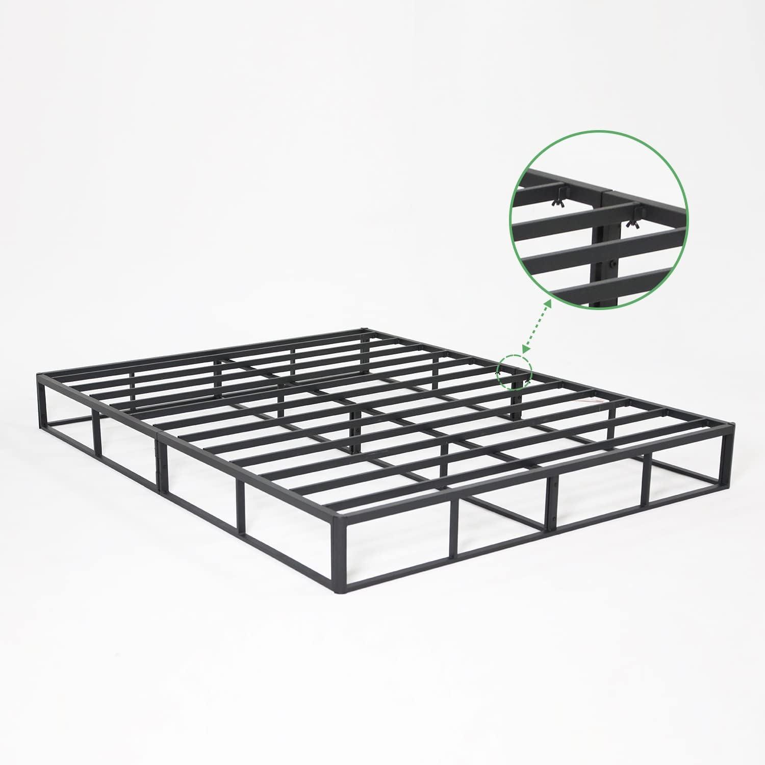 imageNovilla Box Spring for Queen Bed 4Inch Metal Queen Box Spring Supports for All Types of MattressExtraStrong Support ampamp NonSlip No Noise Easy AssemblyTwin