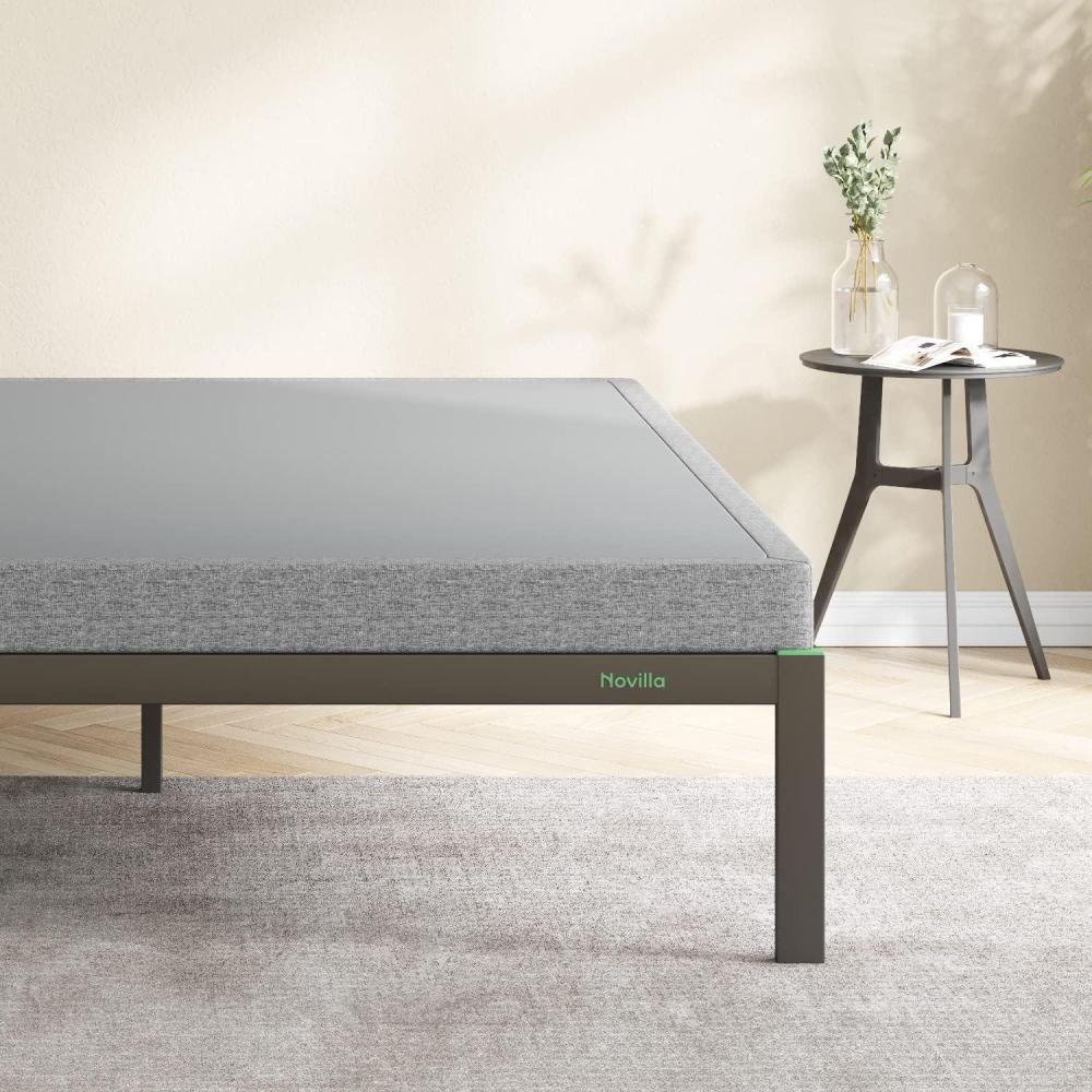 imageNovilla Box Spring for Queen Bed 4Inch Metal Queen Box Spring Supports for All Types of MattressExtraStrong Support ampamp NonSlip No Noise Easy AssemblyKing