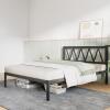 imageNovilla 14 Inch Full Size Bed Frame with Headboard White Metal Platform Bed Frame Full Bed Frame No Box Spring Needed Easy AssemblyWith Headboardblack a