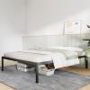 imageNovilla 14 Inch Full Size Bed Frame with Headboard White Metal Platform Bed Frame Full Bed Frame No Box Spring Needed Easy AssemblyWith Headboardblack a