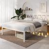 imageNovilla 14 Inch Full Size Bed Frame with Headboard White Metal Platform Bed Frame Full Bed Frame No Box Spring Needed Easy AssemblyWith Headboardwhite B
