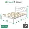 imageNovilla 14 Inch Full Size Bed Frame with Headboard White Metal Platform Bed Frame Full Bed Frame No Box Spring Needed Easy AssemblyWith Headboardwhite a