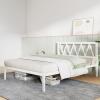 imageNovilla 14 Inch Full Size Bed Frame with Headboard White Metal Platform Bed Frame Full Bed Frame No Box Spring Needed Easy AssemblyWith Headboardwhite a