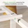 imageNovilla 14 Inch Full Size Bed Frame with Headboard White Metal Platform Bed Frame Full Bed Frame No Box Spring Needed Easy AssemblyWith Headboardwhite B