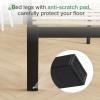 imageNovilla 14 Inch Full Size Bed Frame with Headboard White Metal Platform Bed Frame Full Bed Frame No Box Spring Needed Easy AssemblyWithout Headboardblack a