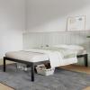 imageNovilla 14 Inch Full Size Bed Frame with Headboard White Metal Platform Bed Frame Full Bed Frame No Box Spring Needed Easy AssemblyWithout Headboardblack a