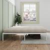 imageNovilla 14 Inch Full Size Bed Frame with Headboard White Metal Platform Bed Frame Full Bed Frame No Box Spring Needed Easy AssemblyWithout Headboardwhite B