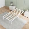 imageNovilla 14 Inch Full Size Bed Frame with Headboard White Metal Platform Bed Frame Full Bed Frame No Box Spring Needed Easy AssemblyWithout Headboardwhite B