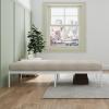 imageNovilla 14 Inch Full Size Bed Frame with Headboard White Metal Platform Bed Frame Full Bed Frame No Box Spring Needed Easy AssemblyWithout Headboardwhite B