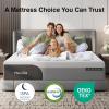 imageNovilla 14 Inch King Size Mattress Gel King Memory Foam Mattress in a Box with CoolTouch Nylon Cover for Cooling Night Sleep Pain Relief ampamp Spinal Support with Comfort Foam CertiPURUS CertifiedGrey