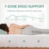 imageNovilla 14 Inch Queen Size Mattress in a Box with Advanced Cooling Gel Memory Foam Bed with Advanced Charcoal Support MediumFirm Pressure Relief with Motion Reduction ampamp TripleZone SupportGrey