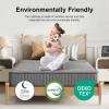 imageNovilla 14 Inch Queen Size MattressHybrid Queen Mattress with Gel Memory Foam CooltoTouch Nylon Blend ampamp Pocketed Coils for Adaptive Body Support ampamp Motion Isolation CertiPURUS CertifiedFull