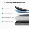 imageNovilla 14 Inch Queen Size MattressHybrid Queen Mattress with Gel Memory Foam CooltoTouch Nylon Blend ampamp Pocketed Coils for Adaptive Body Support ampamp Motion Isolation CertiPURUS CertifiedFull