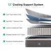 imageNovilla 14 Inch Queen Size MattressHybrid Queen Mattress with Gel Memory Foam CooltoTouch Nylon Blend ampamp Pocketed Coils for Adaptive Body Support ampamp Motion Isolation CertiPURUS CertifiedFull