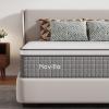 imageNovilla 14 Inch Queen Size MattressHybrid Queen Mattress with Gel Memory Foam CooltoTouch Nylon Blend ampamp Pocketed Coils for Adaptive Body Support ampamp Motion Isolation CertiPURUS CertifiedTwin