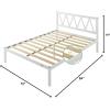 imageNovilla 14 Inch Twin Bed Frame with Headboard Platform Bed Frame No Box Spring Needed Metal Twin Bed Frame with Storage Space Wooden Slats Support Easy Assembly BlackWhite