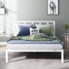 imageNovilla 14 Inch Twin Bed Frame with Headboard Platform Bed Frame No Box Spring Needed Metal Twin Bed Frame with Storage Space Wooden Slats Support Easy Assembly BlackWhite