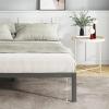 imageNovilla 14 Inch Twin Bed Frame with Headboard Platform Bed Frame No Box Spring Needed Metal Twin Bed Frame with Storage Space Wooden Slats Support Easy Assembly BlackBlack