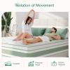imageNovilla 6 Inch Twin MattressBonnell Spring Hybrid Mattresses for Spine Support ampamp Cooling Comfort  Twin Bed MattressAdaptive Foam Layer with Medium Firm CertiPURUS Certified for YouthGuest RoomsWhite  Green