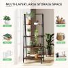 imageNovilla Bookshelf 4Tier Bookcase Freestanding Storage Ladder Shelves for HomeOfficeLiving RoomBalconyBedroom BrownBrown