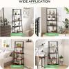 imageNovilla Bookshelf 4Tier Bookcase Freestanding Storage Ladder Shelves for HomeOfficeLiving RoomBalconyBedroom BrownBrown