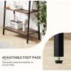 imageNovilla Bookshelf 4Tier Bookcase Freestanding Storage Ladder Shelves for HomeOfficeLiving RoomBalconyBedroom BrownWalnut