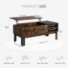 imageNovilla Coffee Table with Lift Top Storage Lift Tabletop Rising Center Tea Table for Living Room Office with Hidden Compartment and Adjustable Storage Shelf Farmhouse Cocktail Table Rustic BrownBrown
