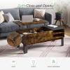 imageNovilla Coffee Table with Lift Top Storage Lift Tabletop Rising Center Tea Table for Living Room Office with Hidden Compartment and Adjustable Storage Shelf Farmhouse Cocktail Table Rustic BrownBrown