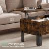 imageNovilla Coffee Table with Lift Top Storage Lift Tabletop Rising Center Tea Table for Living Room Office with Hidden Compartment and Adjustable Storage Shelf Farmhouse Cocktail Table Rustic BrownBrown