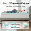 imageNovilla Cooling Mattress Topper Twin SizeMattress Pad with Deep Pocket for 821quot MattressSoft Mattress Cover for Back Pain Relief3D7D Down Alternative Bed Topper for Hot SleepersBlue