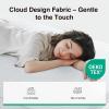 imageNovilla Foldable Mattress Single Size Comfort Foam Trifold Mattress with Cloud Design Cover 4 Inch Folding Mattress for Back Pain Relief Suitable for Camping RV TravelWhite