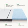 imageNovilla Foldable Mattress Single Size Comfort Foam Trifold Mattress with Cloud Design Cover 4 Inch Folding Mattress for Back Pain Relief Suitable for Camping RV TravelLight Grey