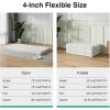 imageNovilla Foldable Mattress Single Size Comfort Foam Trifold Mattress with Cloud Design Cover 4 Inch Folding Mattress for Back Pain Relief Suitable for Camping RV TravelWhite