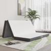 imageNovilla Foldable Mattress Single Size Comfort Foam Trifold Mattress with Cloud Design Cover 4 Inch Folding Mattress for Back Pain Relief Suitable for Camping RV TravelDark Grey