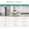 imageNovilla Foldable Mattress Single Size Comfort Foam Trifold Mattress with Cloud Design Cover 4 Inch Folding Mattress for Back Pain Relief Suitable for Camping RV TravelLight Grey