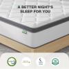 imageNovilla Full Mattress 12 Inch Hybrid Mattress in a Box Innerspring Mattresses with Gel Memory Foam for a Cool Sleep Pressure Relief Medium Firm with Pillow Top GrooveWhite  Grey