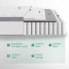 imageNovilla Full Mattress 12 Inch Hybrid Mattress in a Box Innerspring Mattresses with Gel Memory Foam for a Cool Sleep Pressure Relief Medium Firm with Pillow Top GrooveWhite  Grey