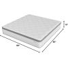 imageNovilla Full Mattress 12 Inch Hybrid Mattress in a Box Innerspring Mattresses with Gel Memory Foam for a Cool Sleep Pressure Relief Medium Firm with Pillow Top GrooveWhite  Grey