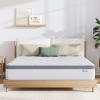 imageNovilla Full Mattress 12 Inch Hybrid Mattress in a Box Innerspring Mattresses with Gel Memory Foam for a Cool Sleep Pressure Relief Medium Firm with Pillow Top GrooveWhite  Grey