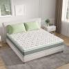 imageNovilla Full Mattress 12 Inch Hybrid Mattress in a Box Innerspring Mattresses with Gel Memory Foam for a Cool Sleep Pressure Relief Medium Firm with Pillow Top GrooveWhitegreygreen