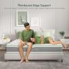 imageNovilla Full Mattress 12 Inch Hybrid Mattress in a Box Innerspring Mattresses with Gel Memory Foam for a Cool Sleep Pressure Relief Medium Firm with Pillow Top GrooveWhitegreygreen