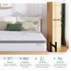 imageNovilla Full Mattress 12 Inch Hybrid Mattress in a Box Innerspring Mattresses with Gel Memory Foam for a Cool Sleep Pressure Relief Medium Firm with Pillow Top GrooveWhite  Grey