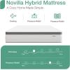 imageNovilla Full Mattress 12 Inch Hybrid Mattress in a Box Innerspring Mattresses with Gel Memory Foam for a Cool Sleep Pressure Relief Medium Firm with Pillow Top GrooveWhite  Grey