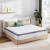 imageNovilla Full Mattress 12 Inch Hybrid Mattress in a Box Innerspring Mattresses with Gel Memory Foam for a Cool Sleep Pressure Relief Medium Firm with Pillow Top GrooveWhite  Grey