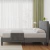 imageNovilla Full Size Bed Frame Upholstered Platform Bed Frame Full Bed Frame with Headboard No Box Spring Needed NoiseFree Easy Assembly GrayDrak Grey