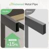imageNovilla Full Size Bed Frame with Headboard Metal Platform Bed Frame Heavy Duty No Box Spring Needed Wood Slat Support Easy Assembly WhiteBlack