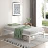 imageNovilla Full Size Bed Frame with Headboard Metal Platform Bed Frame Heavy Duty No Box Spring Needed Wood Slat Support Easy Assembly WhiteCream White