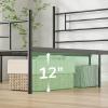 imageNovilla Full Size Bed Frame with Headboard and Footboard 14 Inch Metal Platform Bed Frame Under Bed Storage Strong Metal Slats Support Mattress Foundation No Box Spring NeededBlack