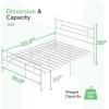 imageNovilla Full Size Bed Frame with Headboard and Footboard 14 Inch Metal Platform Bed Frame Under Bed Storage Strong Metal Slats Support Mattress Foundation No Box Spring NeededWhite